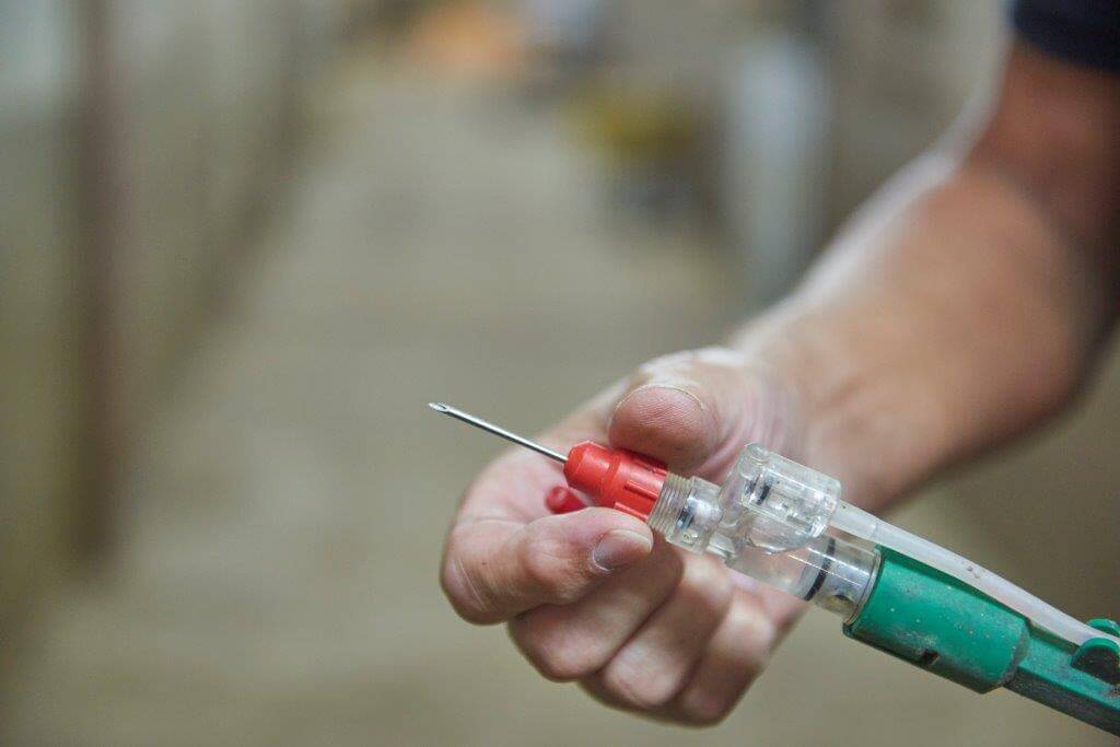 Een nieuwe naald is scherp.